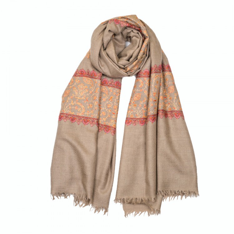 Embroidered Pashmina Shawls, Scarfs & Stoles - Buy Embroidered Pashmina ...
